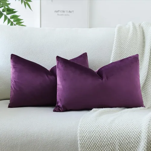 Vista 46 de OTOSTAR - Fundas de almohada decorativas de 16 x 16 pulgadas, fundas de cojín de terciopelo suave, fundas cuadradas para sofá, cama, sofá del hogar