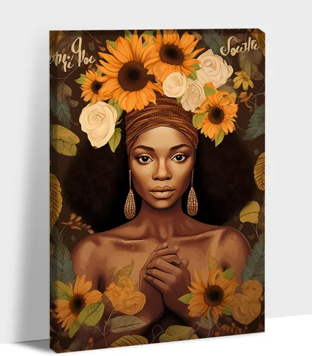 Vista 69 de Arte de pared afroamericano, decoración de rey y reina bailarín negro para sala de estar, arte de pareja de amor negro para dormitorio, lienzo