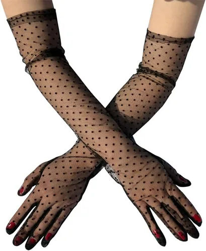 Vista 22 de Guantes de encaje de muchos estilos para mujeres o niñas Manga de brazo ahuecada años 80
