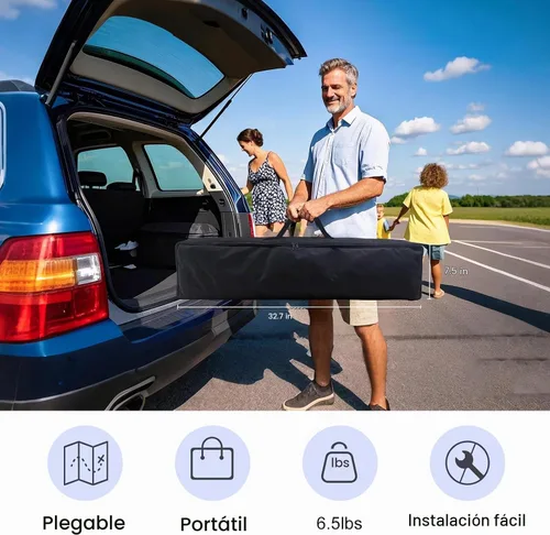Vista 5 de Pantalla de proyector de 100 pulgadas con soporte, pantalla de proyección para interiores, pantalla de cine frontal trasera portátil 16:9 4K HD