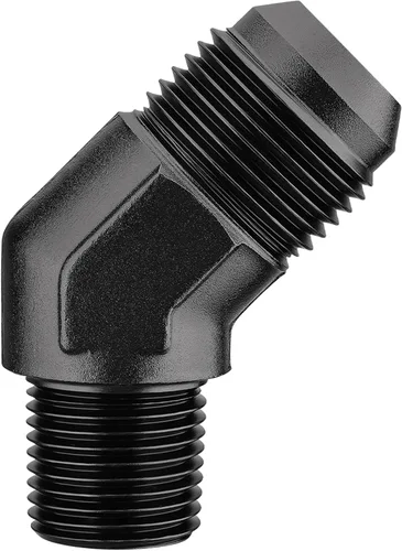 Vista 55 de EVIL ENERGY Adaptador de ajuste de 6AN a 3/8" NPT macho de 90 grados, aluminio
