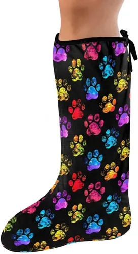Vista 24 de Funda de fundición de pierna verde para pie de gato negro, funda decorativa para patas, regalo del día de San Patricio, debajo de la rodilla, manga
