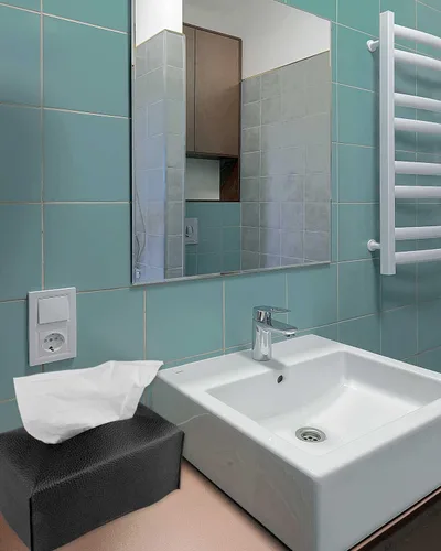 Vista 7 de Cubierta de Caja de Paños Grande Rectangular – Soporte de Caja de Paños Rectangular de Tamaño Plus con Cinturón Inferior [JESMINI, Negro] Soporte