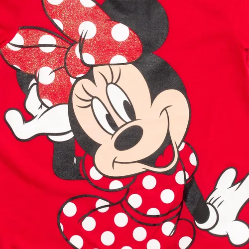 Vista 4 de Disney Minnie Mouse - Conjunto de camiseta con estampado de peplum para niñas y niños pequeños