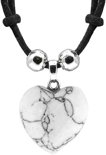 Vista 12 de Collar ajustable con dije de cristal curativo en forma de corazón, joyería de chakras hecha a mano para mujer, accesorios bohemios Negro Onyx