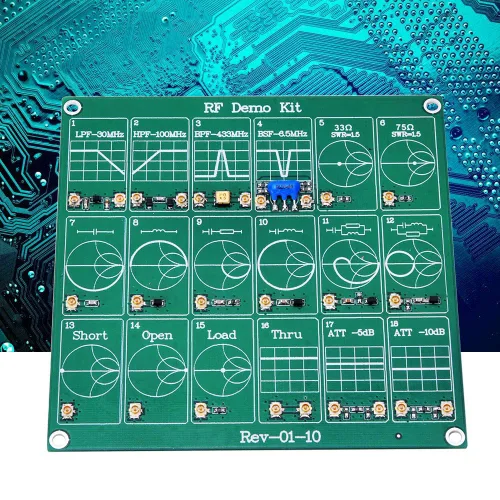 Vista 3 de Garosa Kit de demostración de placa de prueba de frecuencia Módulo de prueba VNA Analizador de red de vectores Prueba de placa de protoboard Módulo