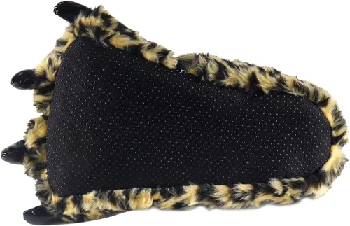 Vista 6 de Ibeauti 2 pares de pantuflas de pata de animales peludos para parejas para mujer