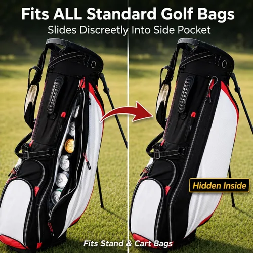 Vista 2 de Bolsa enfriadora de golf más 2 paquetes de hielo, aislamiento de celda cerrada HD que mantiene las bebidas frías durante horas, capacidad para 6
