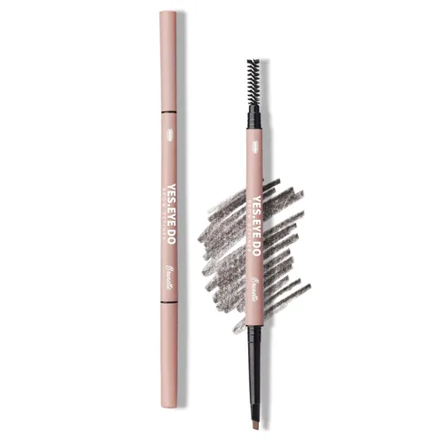 Vista 8 de Auburn - Lápiz de cejas con cepillo, lápiz de cejas rojo para mujer, ultra preciso, lápiz de cejas Aubrun impermeable, crea cejas tupidas esponjosas