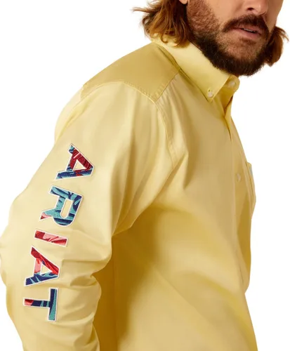 Vista 20 de Ariat Camisa de sarga con logotipo del equipo para hombre