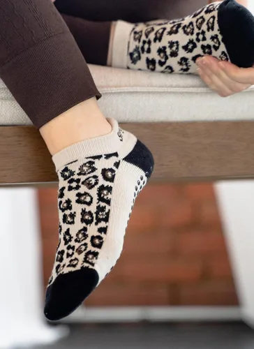 Vista 6 de Calcetines antideslizantes con estampado degradado, deportivo y novedoso para mujer, calcetines de yoga antideslizantes para pilates, barras, ballet