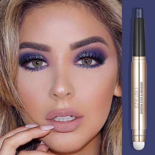 Vista 2 de Sombra de ojos azul en barra para maquillaje, iluminador de ojos, crema para sombra de ojos, sombra de ojos en barra para maquillaje de ojos, Brillo