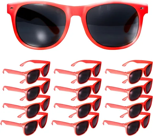 Vista 12 de Windy City Novelties Paquete de 12 gafas de sol retro Negro