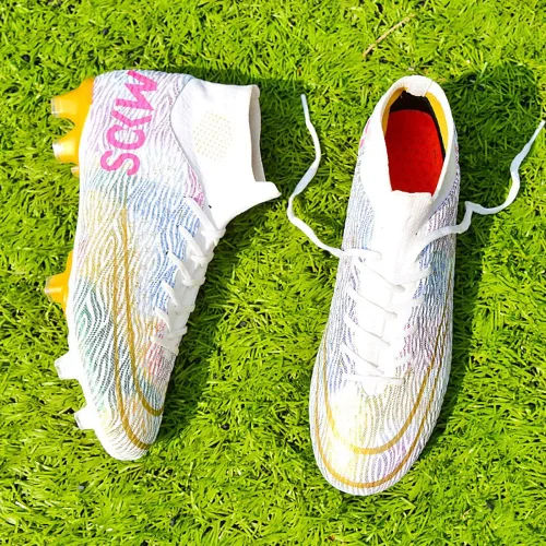 Vista 5 de ANYWELL Zapatos de fútbol deportivos para hombre, zapatos de fútbol profesionales de alta calidad, para interiores y exteriores, TFAG para niños