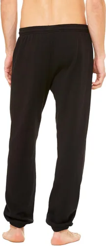 Vista 5 de Bella + Canvas - Pantalón largo de forro polar para hombre, color negro