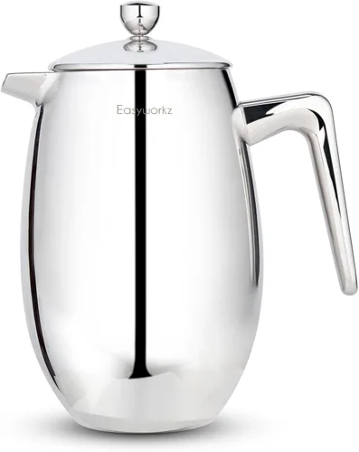 Vista 8 de Easyworkz Nando French Press - Cafetera térmica con aislamiento de doble pared de 12 onzas, cafetera de acero inoxidable 304