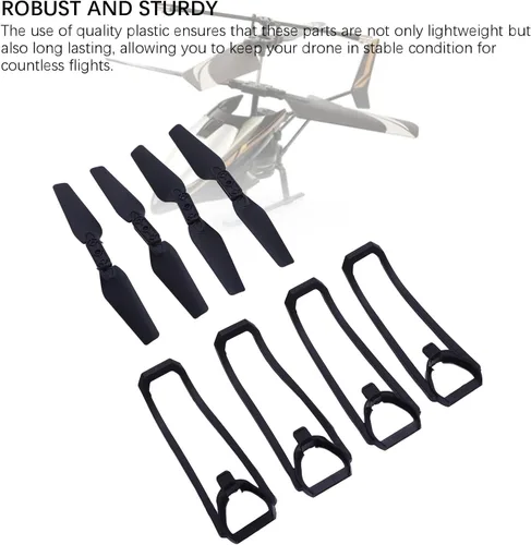 Vista 7 de Cuadricóptero plegable piezas de repuesto para E88 E99 K3 E100, 4 hélices+4 fundas protectoras+1 cable de carga+1 destornillador