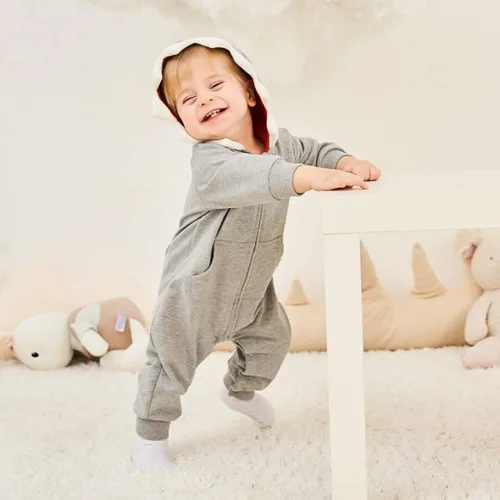Vista 5 de ALLAIBB Disfraz de tiburón para bebé, mameluco de algodón con dibujos animados 3D, lindo overol con capucha para bebés, niños y niñas, 3-24 meses
