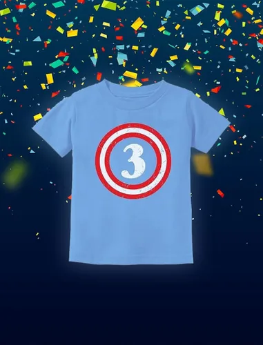 Vista 4 de Tstars Capitán 3er cumpleaños camisa niño tercer traje 3 años niño niño regalo fiesta camisas