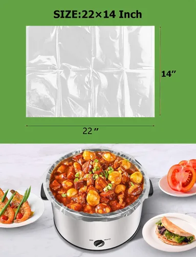 Vista 3 de 30 bolsas de cocción lenta y bolsas de cocina, bolsas desechables extra grandes, para ollas desechables de 6 cuartos a 10 cuartos de galón para olla