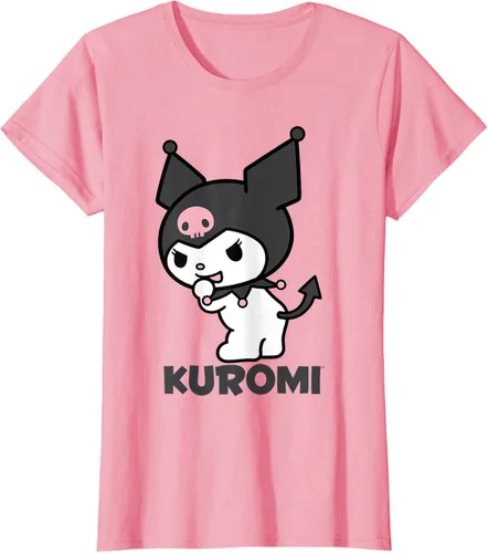 Vista 9 de Sanrio Kuromi - Camiseta con logotipo en la parte trasera Gris Oscuro