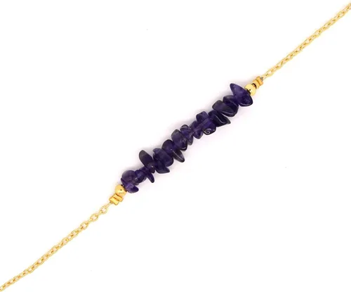 Vista 39 de Gempires Natural Chips Bar Bracelet, Energy Healing Crystals, Birthday, Gift for Her, Gemstone Jewelry 8 inch