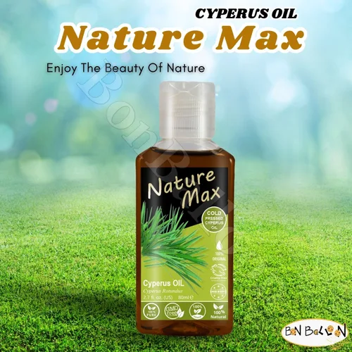 Vista 3 de bonballoon Nature Max Cyperus Oil Natural prensado en frío sin diluir Premium puro para el cuidado de la piel Halal (1 paquete = 2.70 oz / 2.7 fl oz)