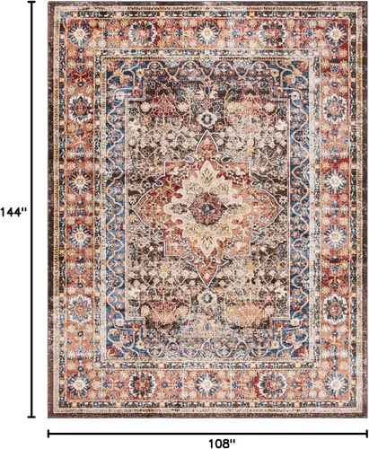 Vista 67 de SAFAVIEH Bijar Collection - Alfombra decorativa de 2 pies 3 pulgadas x 4 pies, marfil y óxido, diseño oriental envejecido, no desprende pelusa