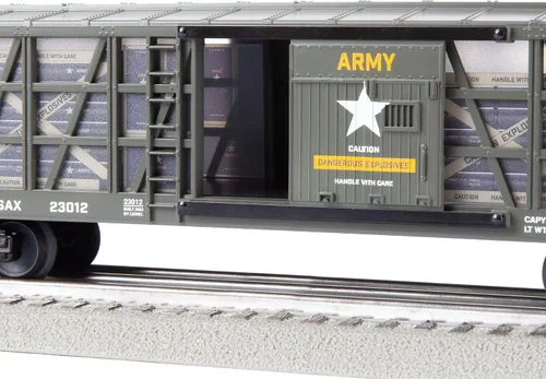 Vista 3 de Lionel Army Freight Electric O Gauge Bluetooth 5.0 Set de Tren Eléctrico con Control Remoto