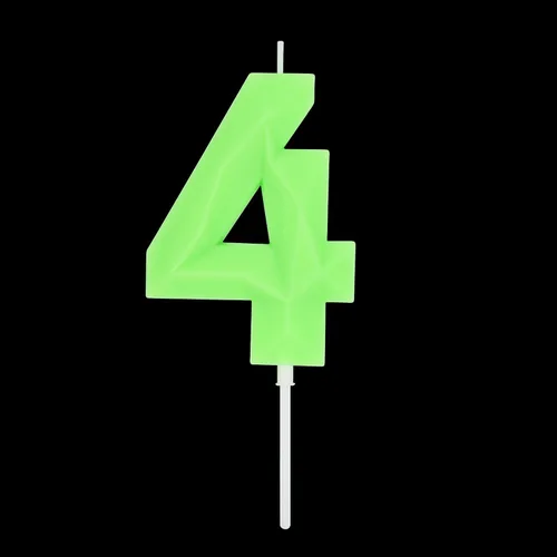 Vista 19 de DERVENTA Vela Grande de Cumpleaños Número 3D Verde Luminoso de 3.7 Pulgadas Celebración de Fiesta Aniversario Decoración Adorno para Pastel 1 Pieza
