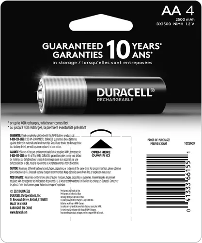 Vista 2 de Duracell Baterías recargables AA StayCharged