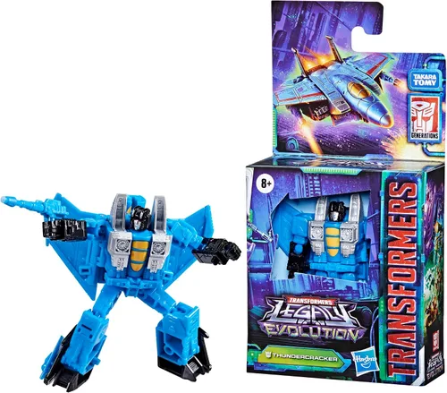 Vista 3 de Transformers Toys Legacy Evolution Core Thundercracker Toy de 3.5 pulgadas, figura de acción para niños y niñas a partir de 8 años