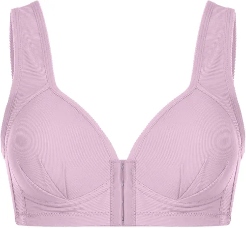 Vista 2 de Sujetadores deportivos para mujeres Cruz frontal lateral hebilla Yoga Sports Bra poscirugía Comfort cierre frontal Brassiere