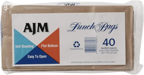 Vista 4 de Bolsas de papel marrón para almuerzo AJM, 40