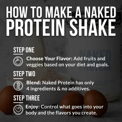 Vista 6 de NAKED Mezcla de proteínas en polvo - Mezcla de proteínas de huevo, suero de leche y caseína