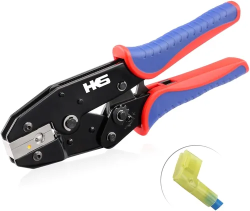 Vista 17 de HKS Herramienta de Engaste para Manguitos, Terminales de Virola y Extremo de Cable de Pin - Engastadoras de Cables con Trinquete - AWG 3-1/0