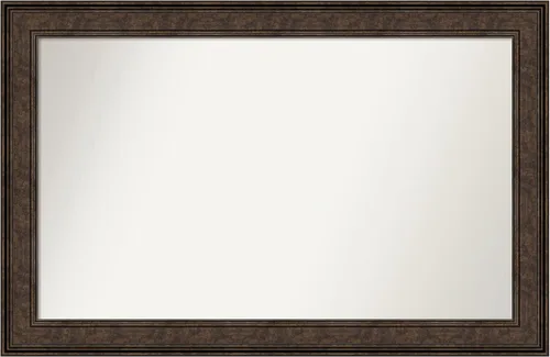 Vista 952 de Amanti Art Espejo de pared personalizado no biselado (25 x 25 pulgadas), marco de bronce acentuado, varios tamaños personalizados, espejo de baño