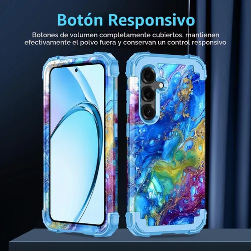 Vista 6 de Rancase para Galaxy S25, Funda de tres capas, protección resistente a los golpes, paraguas de plástico duro + funda protectora de goma de silicona