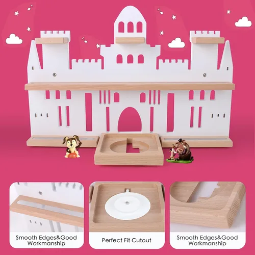 Vista 5 de Givilio Estantería de Tonie en forma de Castillo para Toniebox, Juego de Estanterías de Tonie Montadas en la Pared, Almacenamiento de Figuras Tonie