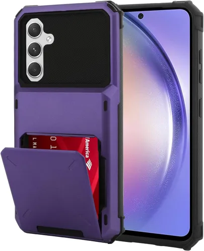 Vista 33 de Funda tipo cartera para Samsung Galaxy S22 con ranura para 2 tarjetas de crédito Funda a prueba de golpes Hybrid Heavy Duty Protection Armor Funda