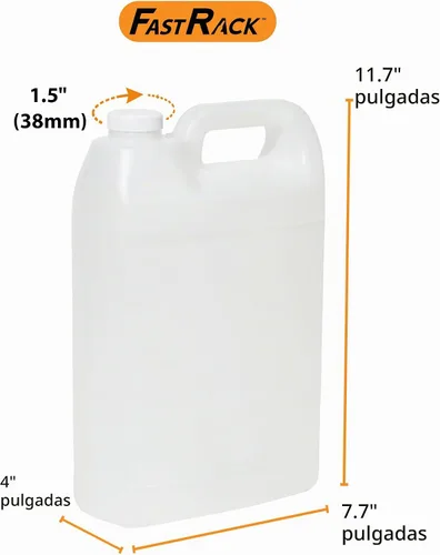 Vista 6 de FastRack Jarra de Agua de 1 Galón (Paquete de 1) Jarra de Plástico Reutilizable Estilo F con Tapa para Líquidos Contenedor de Agua Resistente