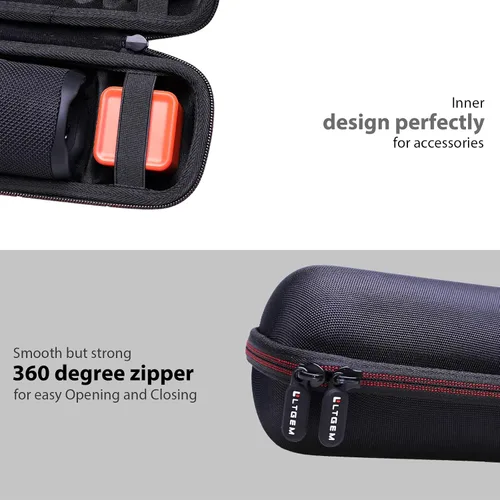 Vista 8 de LTGEM - Funda para altavoz Bluetooth portátil JBL Flip 7/6/5/Grip 11. Negro