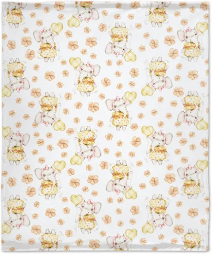 Vista 32 de Bonita manta de franela de elefante, ultra suave y acogedora, manta de forro polar ligera y mullida, manta de felpa cálida para sofá, cama, 30 x 40