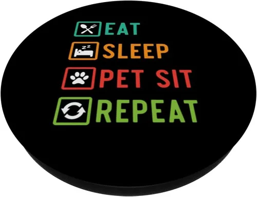 Vista 2 de Cuidado de mascotas Amante de Mascotas Paseando Perros Cuidador de Mascotas PopSockets Estándar PopGrip