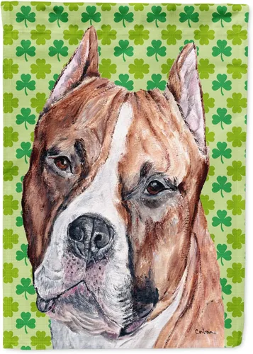 Vista 117 de Caroline's Treasures SS4442GF Affenpinscher Bandera de jardín con retrato de trébol del día de San Patricio para buzón, bandera decorativa