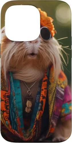 Vista 20 de iPhone 16 Boho Hippie Sunglasses Guinea Pig Case
