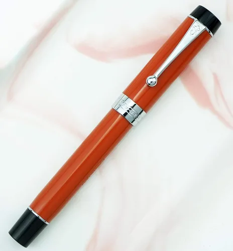 Vista 12 de Jinhao 100 - Pluma estilográfica de estilo clásico en celuloide, instrumento de escritura suave con punta #6, juego de pluma con convertidor