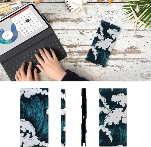 Vista 146 de HUA ANGEL Billetera ultra delgada para mujer, con bloqueo RFID, tarjetero de crédito, plegable, largo, hebilla magnética, billete para mujer, Owl