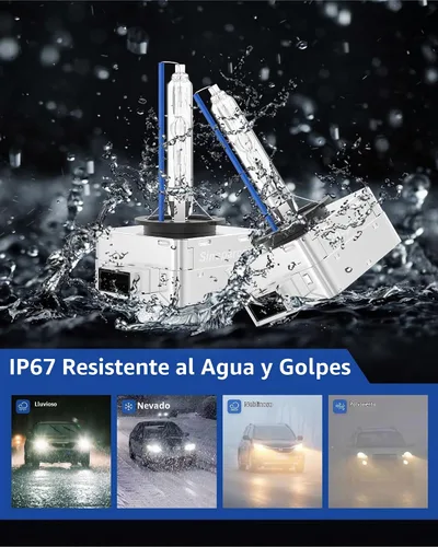 Vista 7 de Lámpara de faros Xenon HID D1S D3S - 4300K 6000K 8000K - 2 unidades - Sinoparcel, 8000k