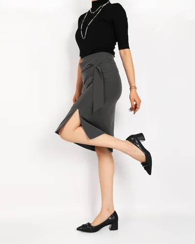 Vista 5 de YODEKS Zapatos de tacón grueso para mujer, tacón de bloque bajo, punta puntiaguda, zapatos de tacón para el trabajo, casual, vida diaria, fiesta